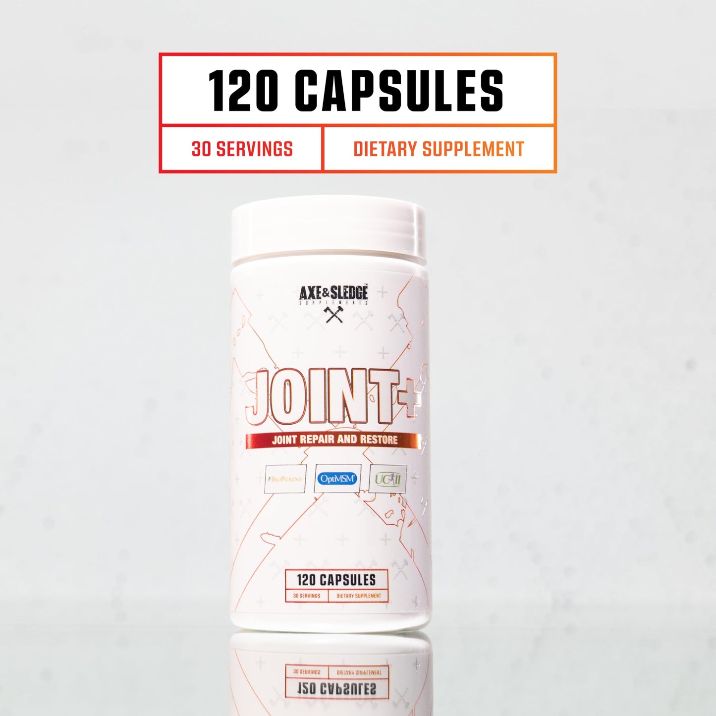 Authentic USA imported Axe And Sledge Joint Plus capsules bottle displayed on a clean background for premium wellness sourcing
