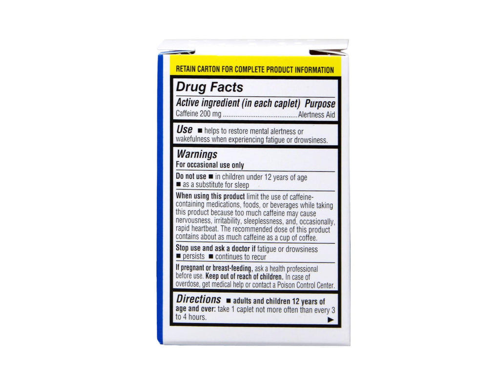 Jet-Alert 200mg energy stimulant tablets for fighting fatigue
