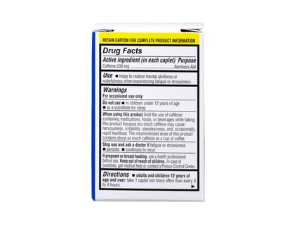 Jet-Alert 200mg energy stimulant tablets for fighting fatigue