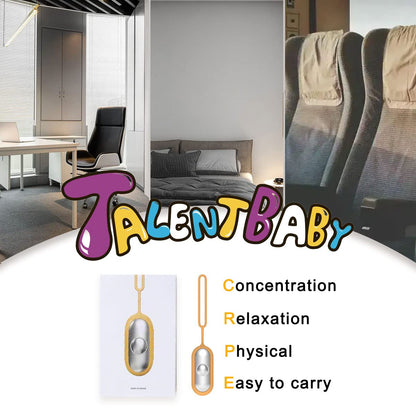 TALENTBABY Microcurrent Chill Pill Device showcasing the USB charging port and sleek portable profile.