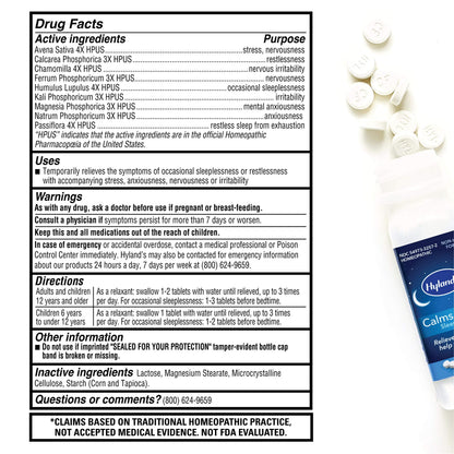 Close-up view of the non-habit forming sleep supplement packaging from Hyland's.