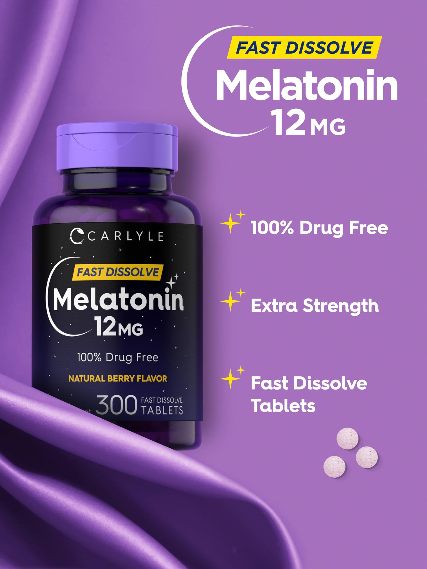 Carlyle Melatonin non GMO gluten free vegetarian sleep support