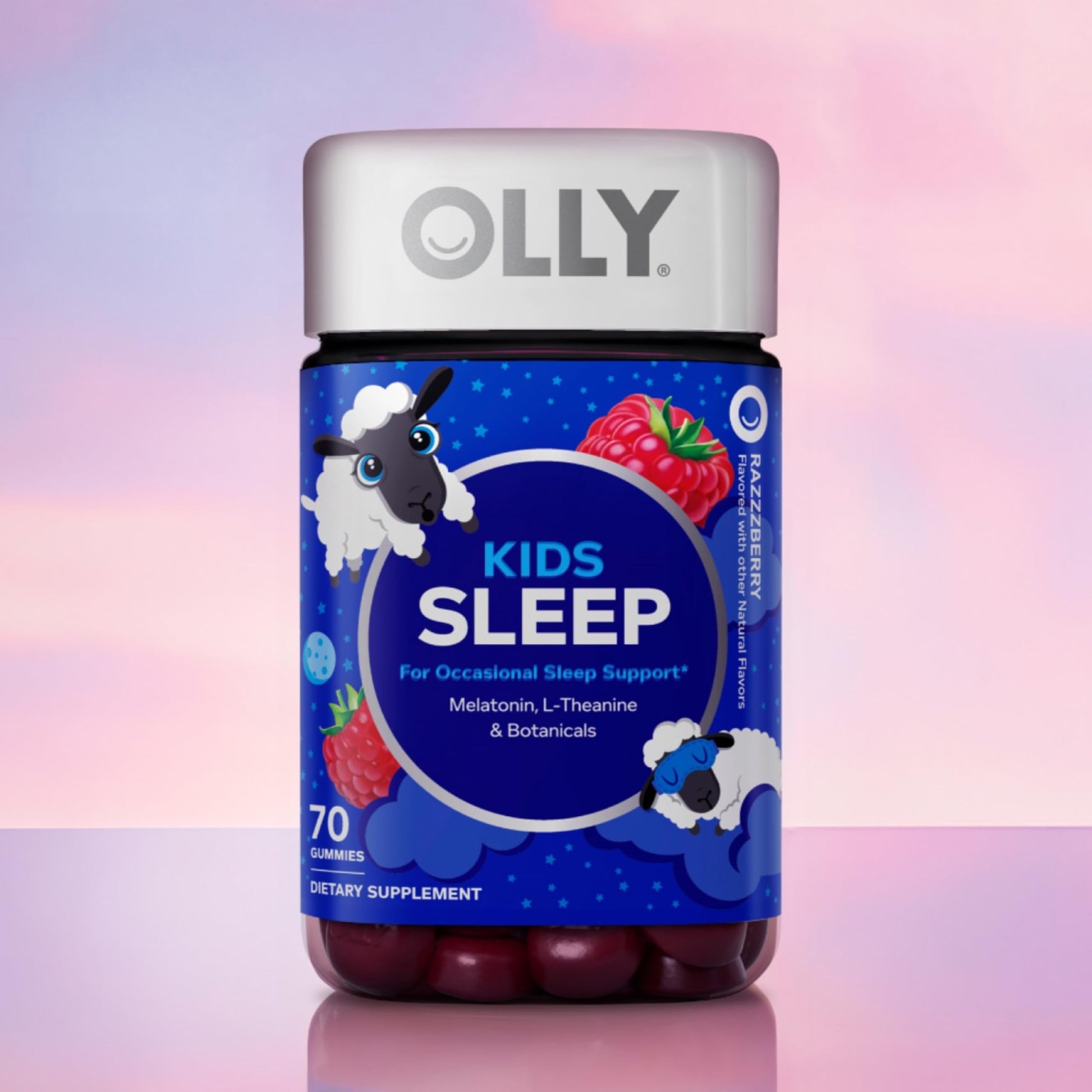 OLLY Kids Sleep botanical blend formula with chamomile and lemon balm