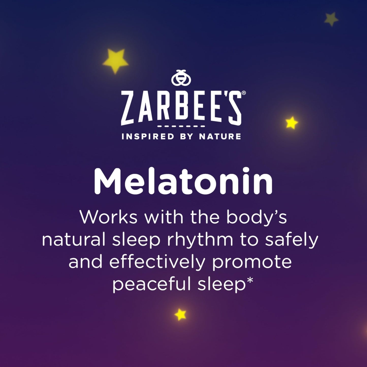 Back label of Zarbee's Kids Melatonin 50 count showcasing ingredients list