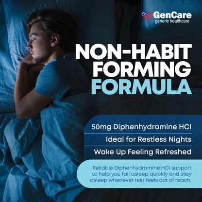 GenCare nighttime non-habit forming sleep aid ninety six softgels bottle