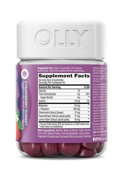 OLLY melatonin and L theanine relaxation gummies for Indian consumers