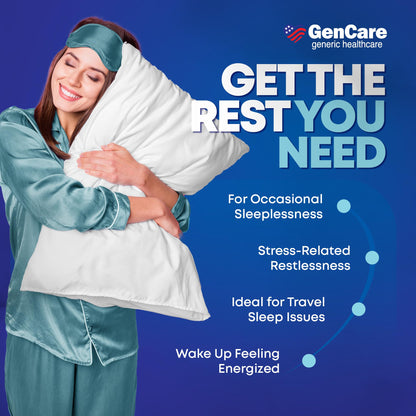 GenCare adult deep sleep pills imported wellness product packaging side