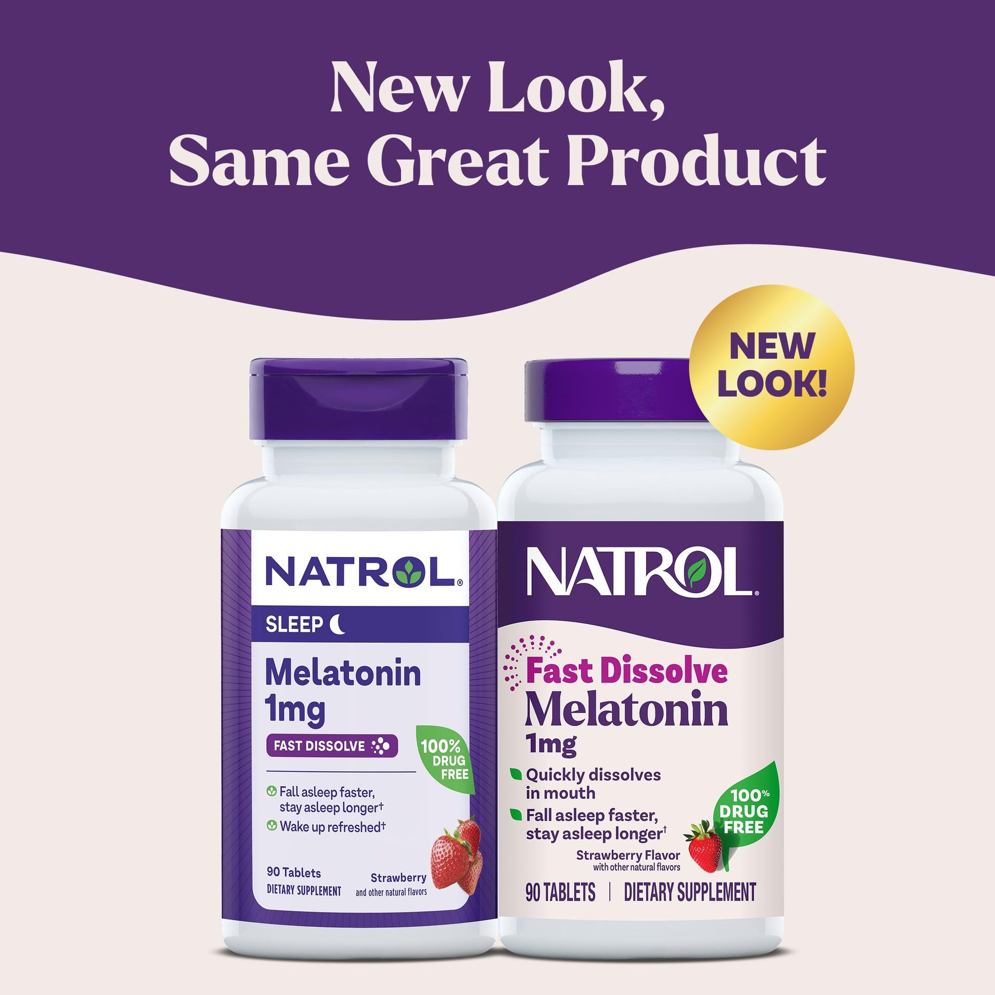 Natrol drug free sleep support tablets dietary supplement panel details