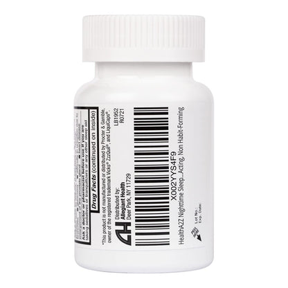HealthA2Z imported nighttime wellness sleep aid bottle with clear safety warnings.