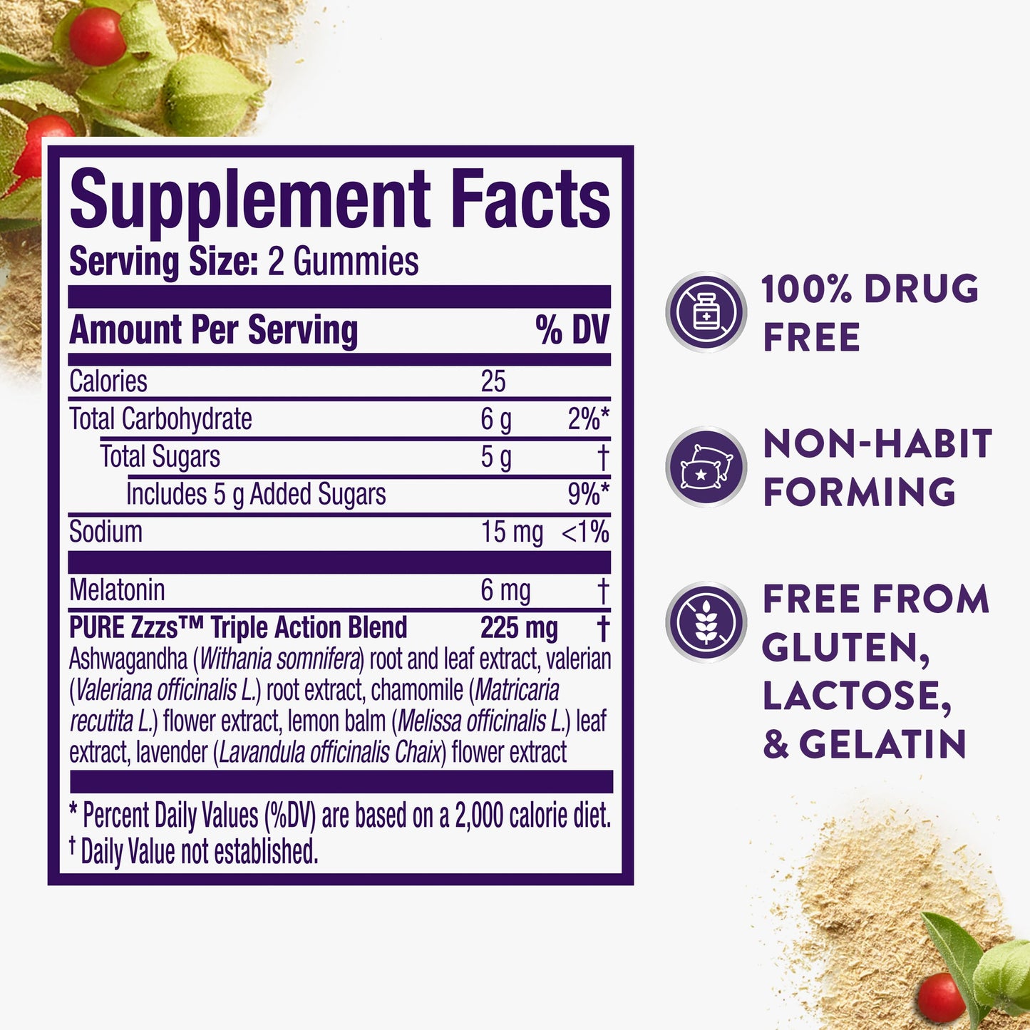 Premium ZzzQuil sleep support gummies with six milligrams melatonin for adults