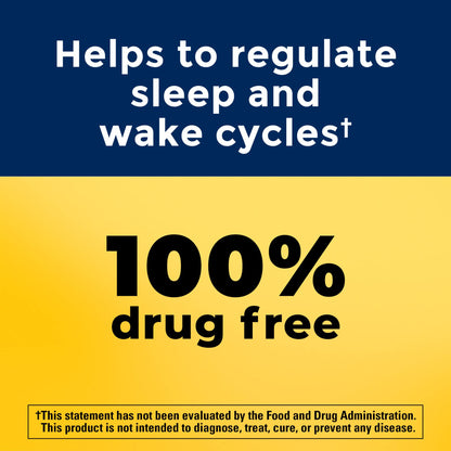 Nature Made 3 mg melatonin gluten free dietary tablets for sleep cycle regulation