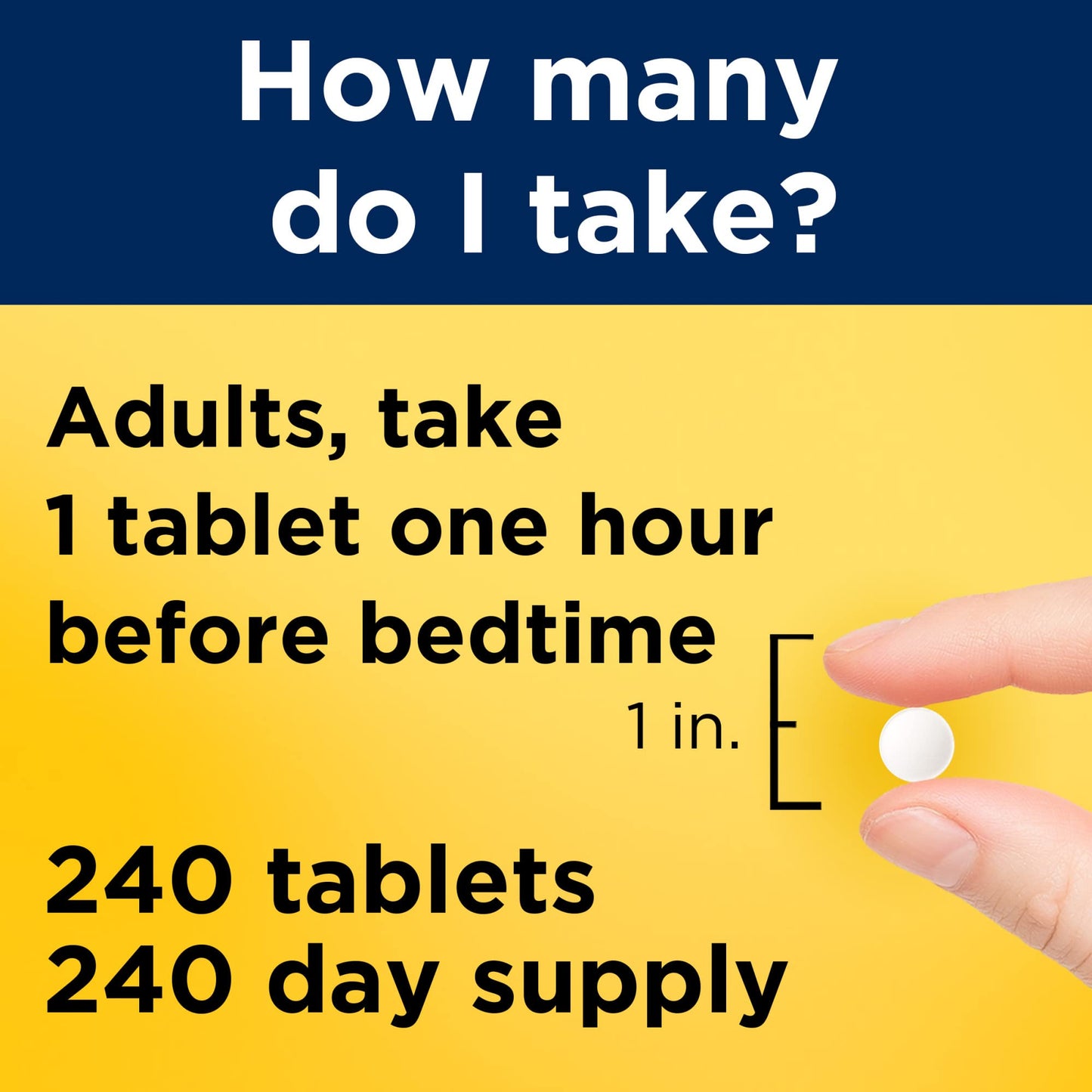 Nature Made adult sleep aid melatonin tablets packaging top angle view