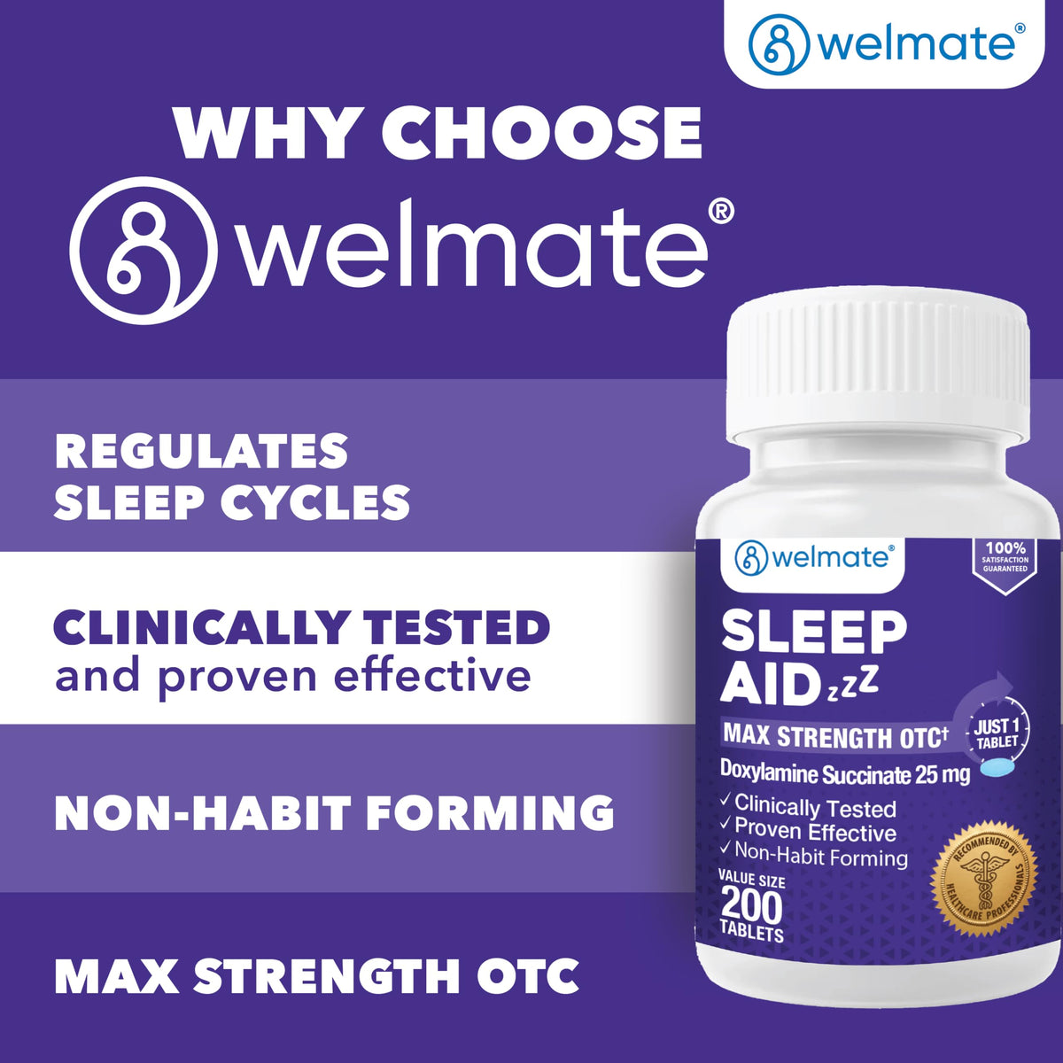 Welmate occasional insomnia relief tablets imported from USA