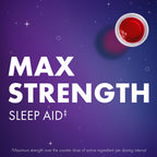 Imported liquid sleep aid bottle displaying active ingredients and diphenhydramine strength.