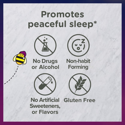 Zarbee's safe drug-free non-habit forming kids sleep supplement
