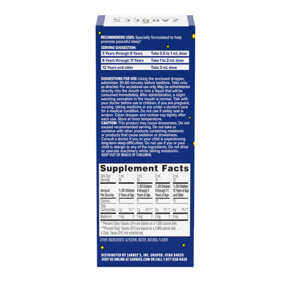 Zarbee's mixed berry flavored melatonin sleep support liquid for toddlers