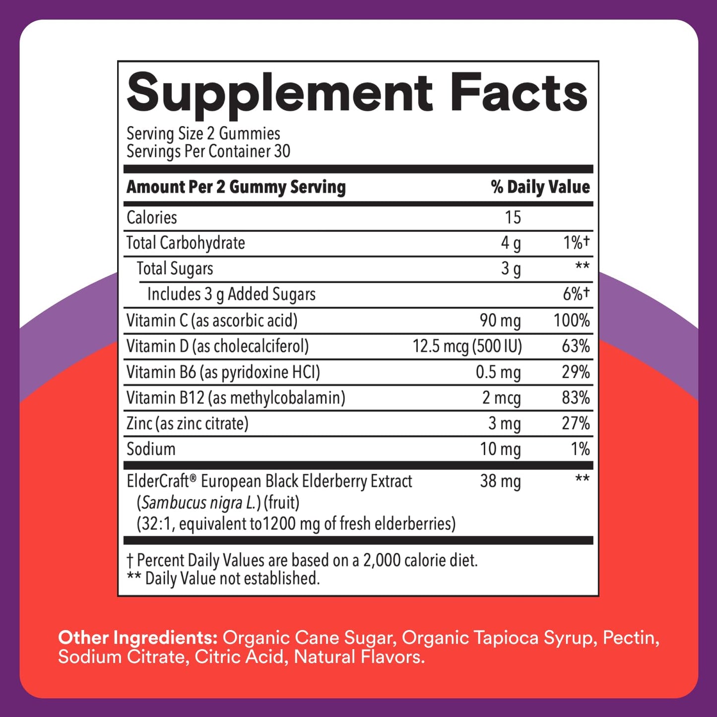 SmartyPants child immune booster gummies with black elderberry extract and zinc chewables