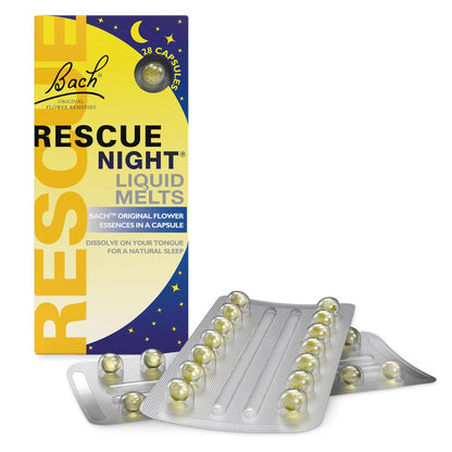 Authentic USA imported Bach Rescue sleep helper product layout on desk