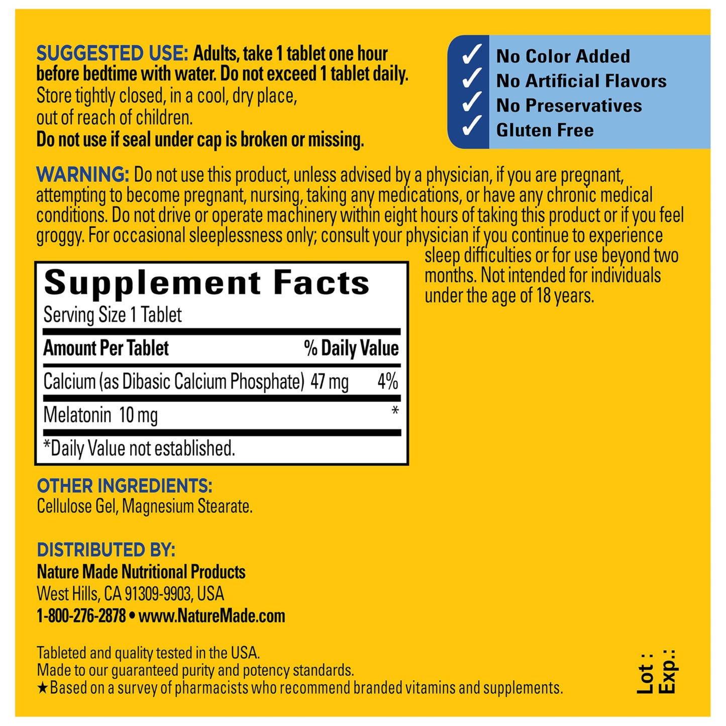Nature Made Maximum Strength sleep aid tablets cap seal and safety verification