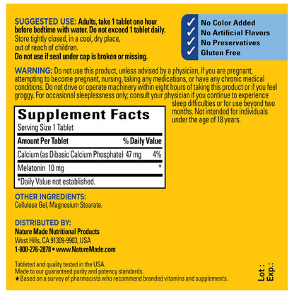 Nature Made Maximum Strength sleep aid tablets cap seal and safety verification