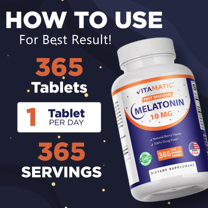 Vitamatic dietary supplement bottle showing ingredients list