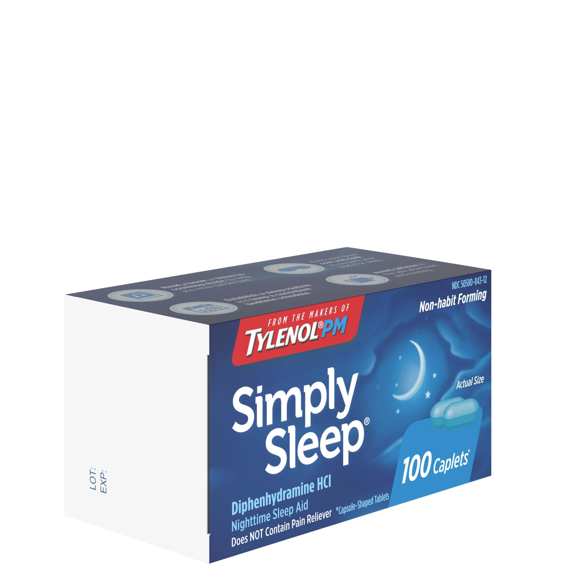 Tylenol Simply Sleep adult nighttime sleep aid active ingredients label