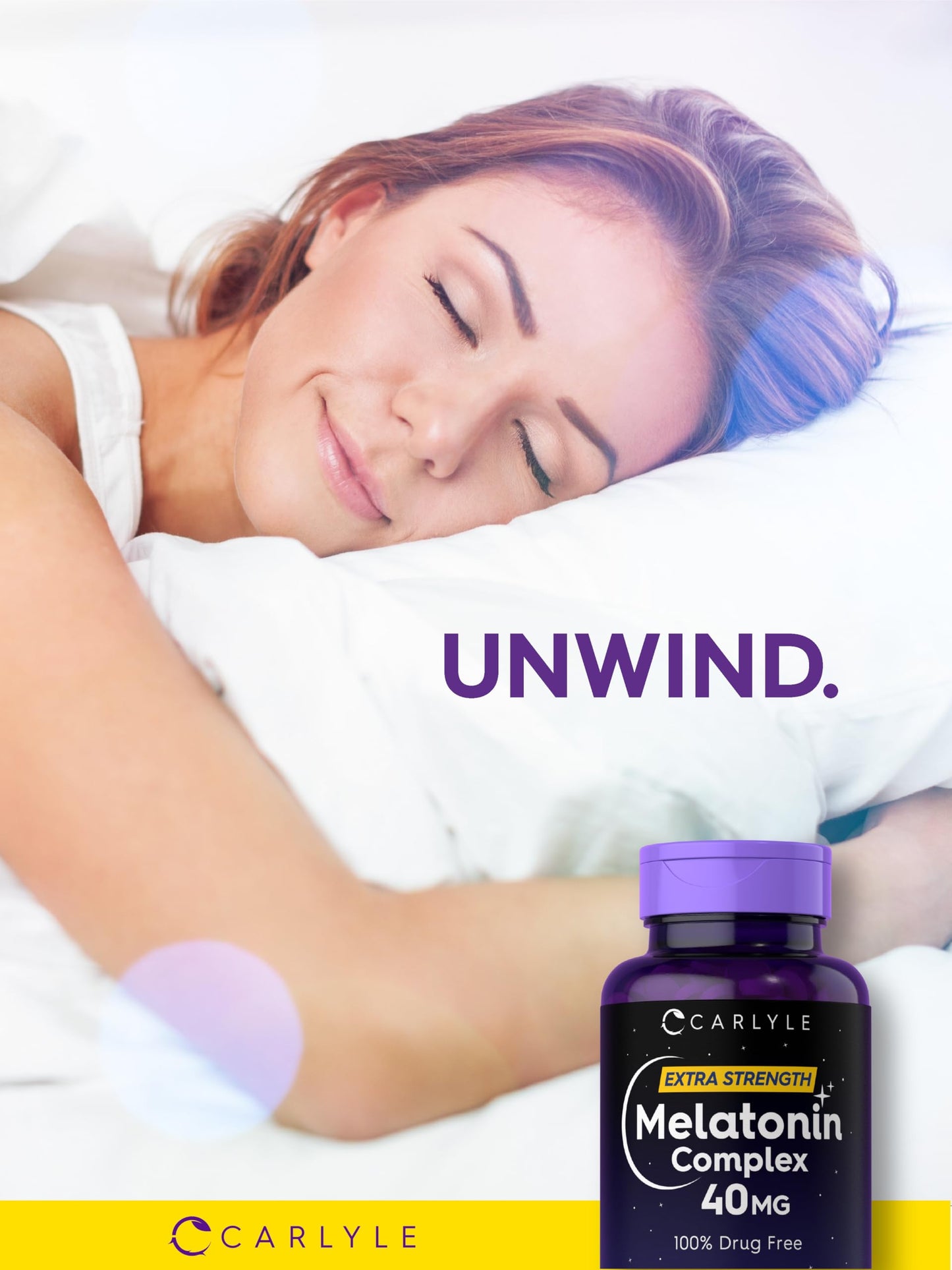 Carlyle extra strength sleep aid fast melting tablets container base