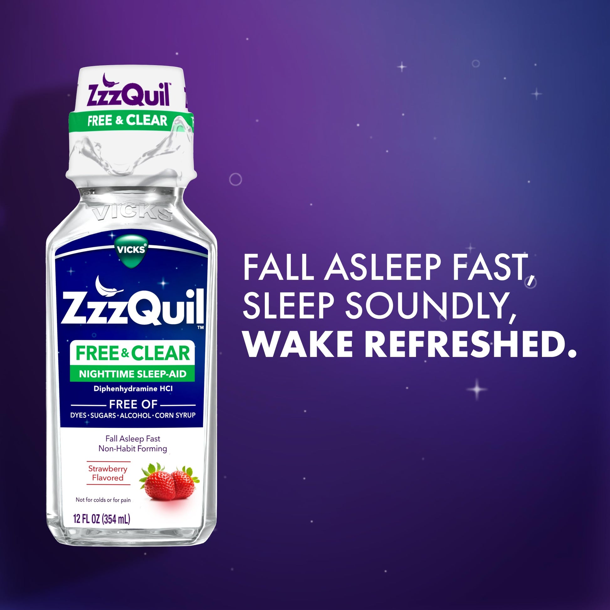 ZzzQuil 50 mg diphenhydramine nighttime sleep liquid product overview