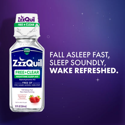 ZzzQuil 50 mg diphenhydramine nighttime sleep liquid product overview