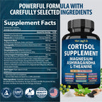 Premium StrongVit cortisol control vitamins lifestyle bottle view.