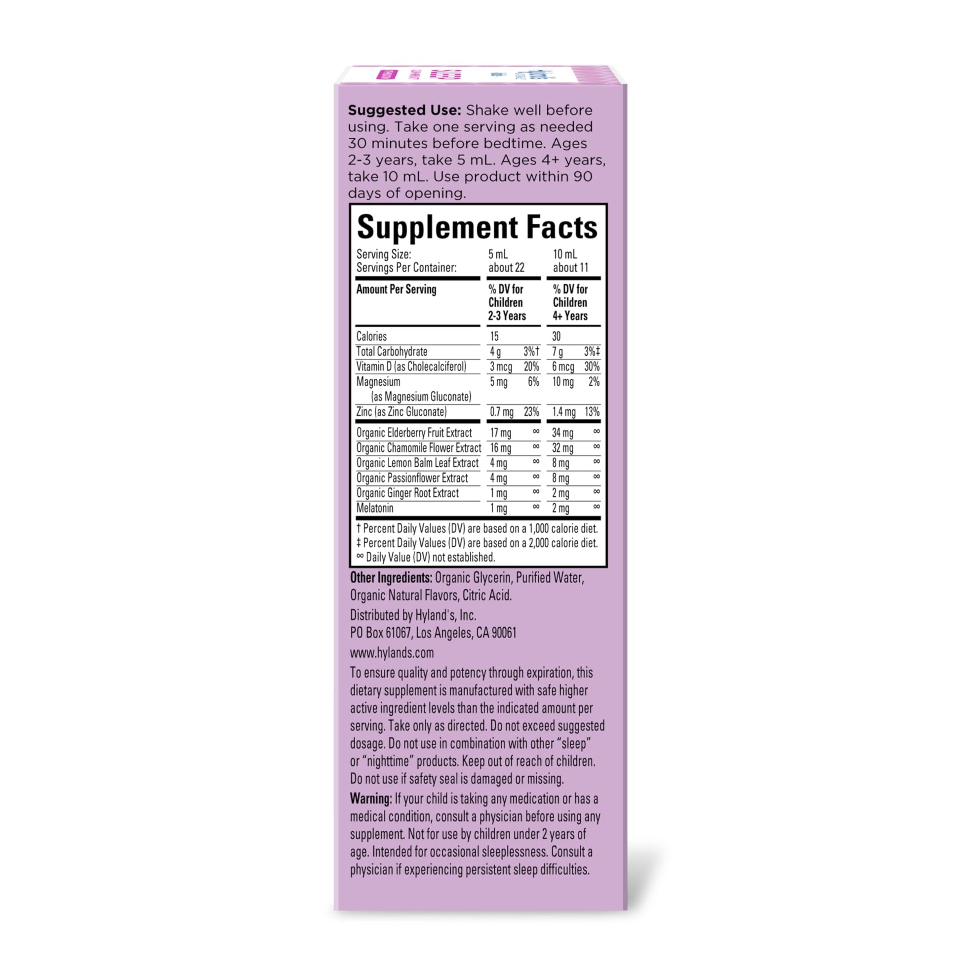 USA imported Hyland's kids sleep calm 4 fluid ounces bottle