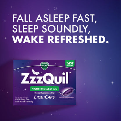 Rudra Retails imported premium beauty and health collection featuring authentic Vicks ZzzQuil 72 count pack