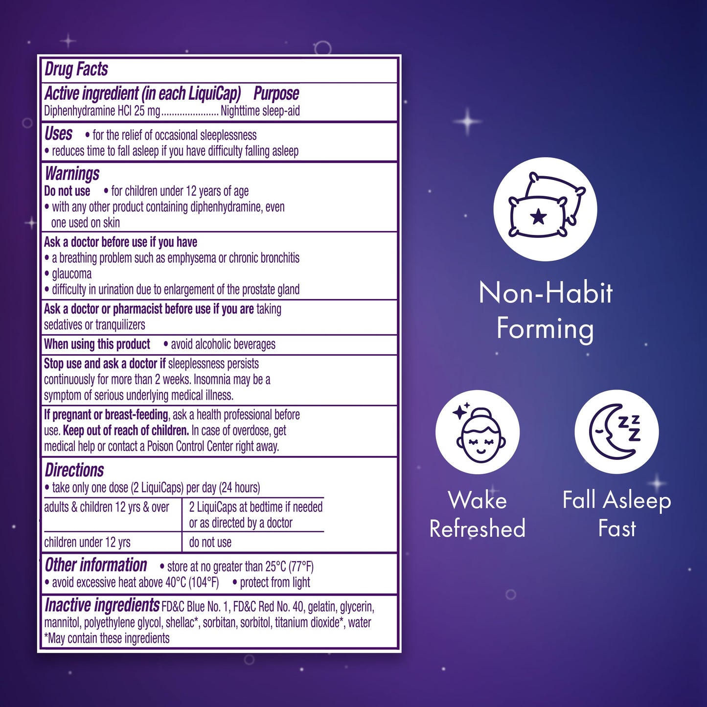 Safe nighttime sleep remedies from the United States featuring non groggy formula medication box