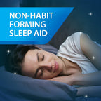 Unisom blue liquid gel capsules container highlighting the pharmacist recommended formula.