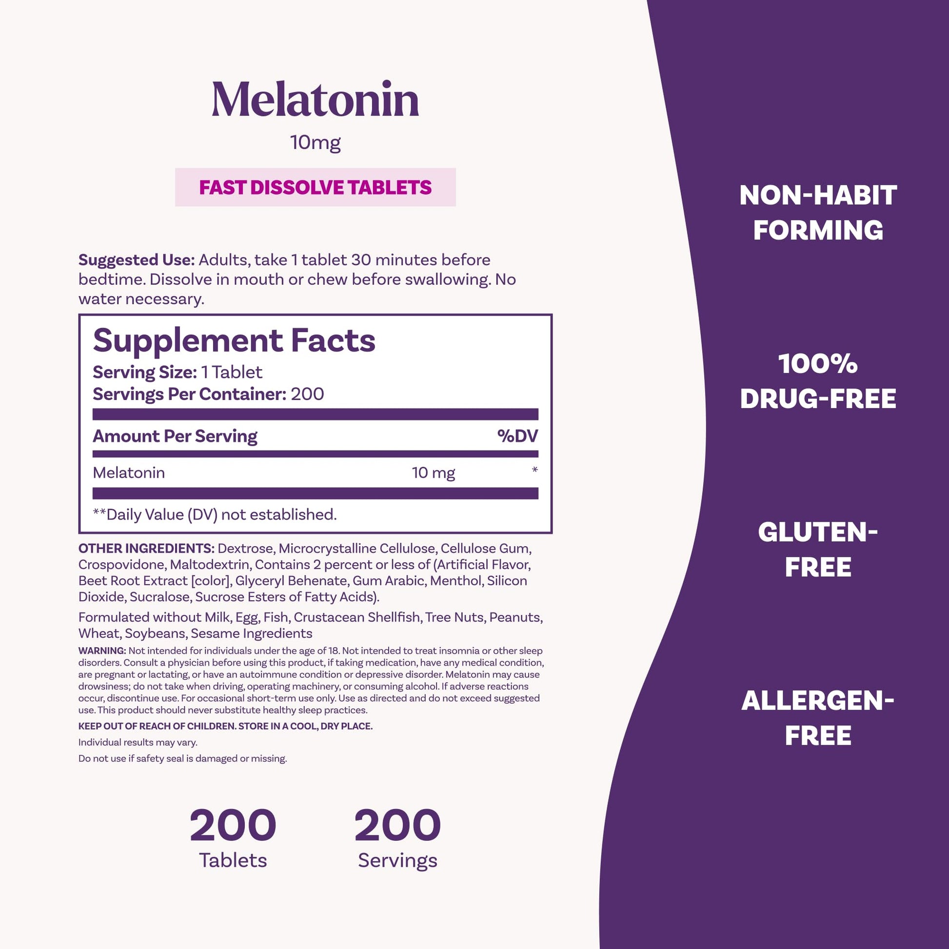 USA imported Natrol sleep management 10mg tablets expiration and batch code