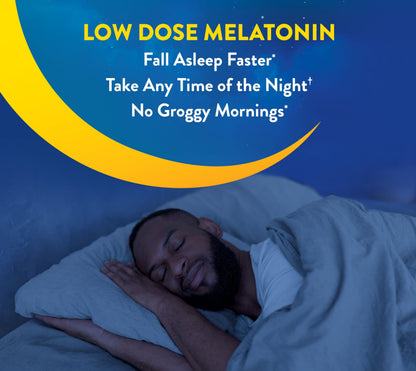 MidNite low dose melatonin quick melt cherry supplement bottle angle view