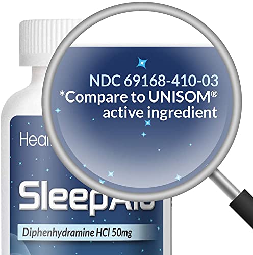 HealthA2Z Diphenhydramine Hydrochloride 50mg liquid softgels packaging showing supplement facts.