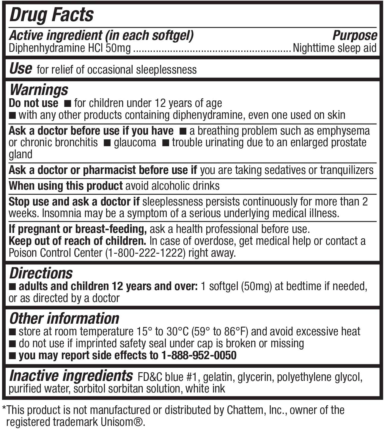HealthA2Z non habit forming adult sleep support softgels showing directions and usage safety.