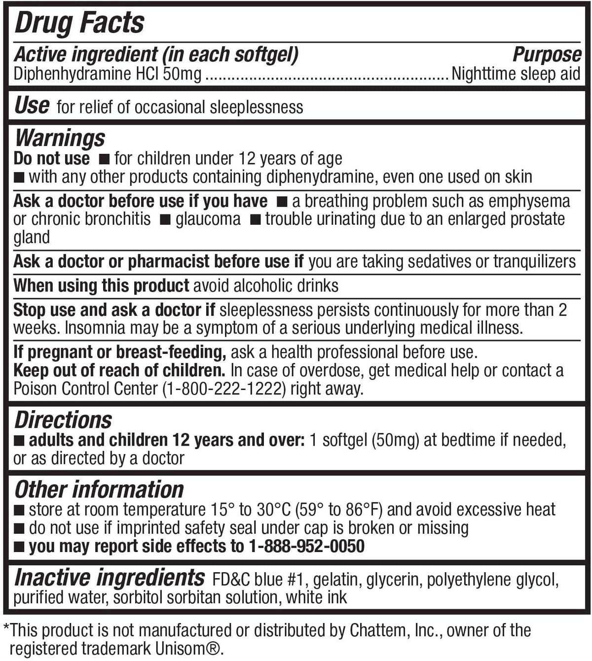 HealthA2Z non habit forming adult sleep support softgels showing directions and usage safety.