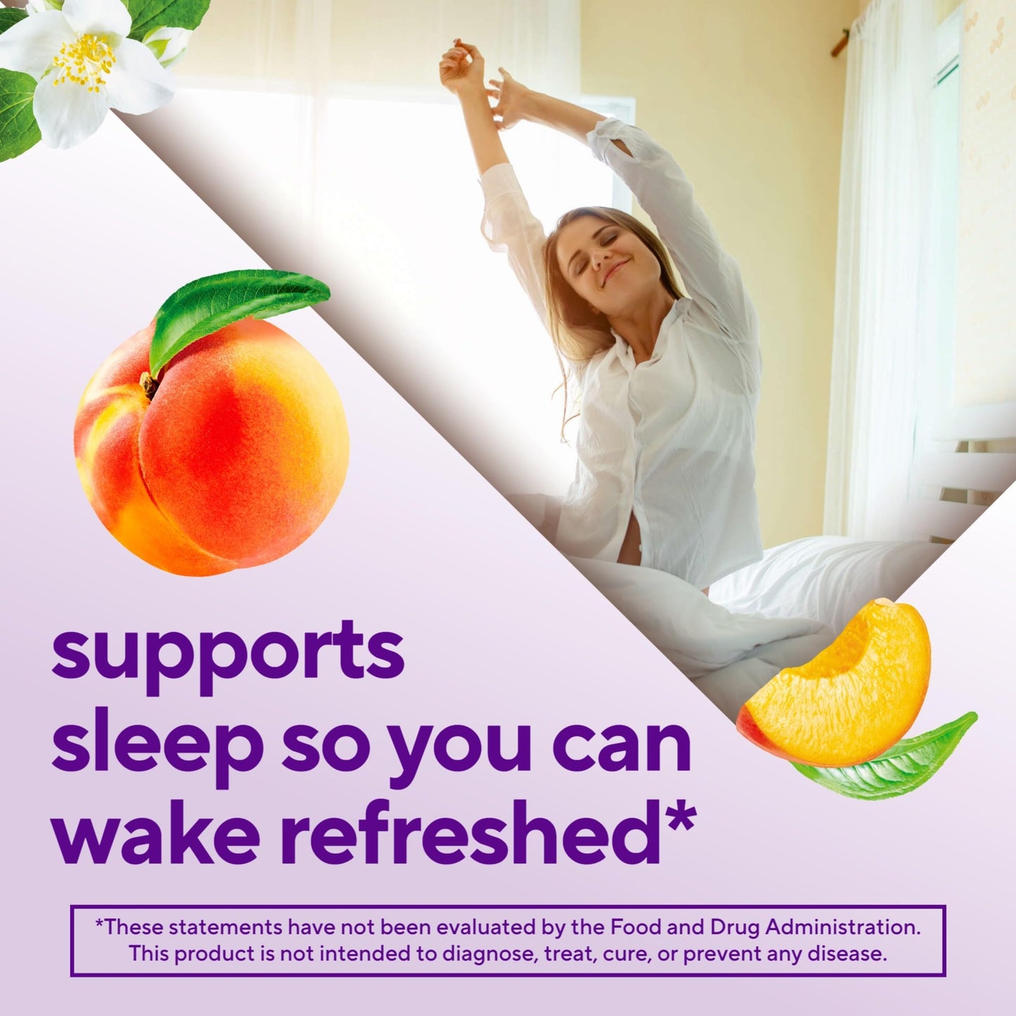 Adult melatonin sleep supplement bottle showing ingredient facts label