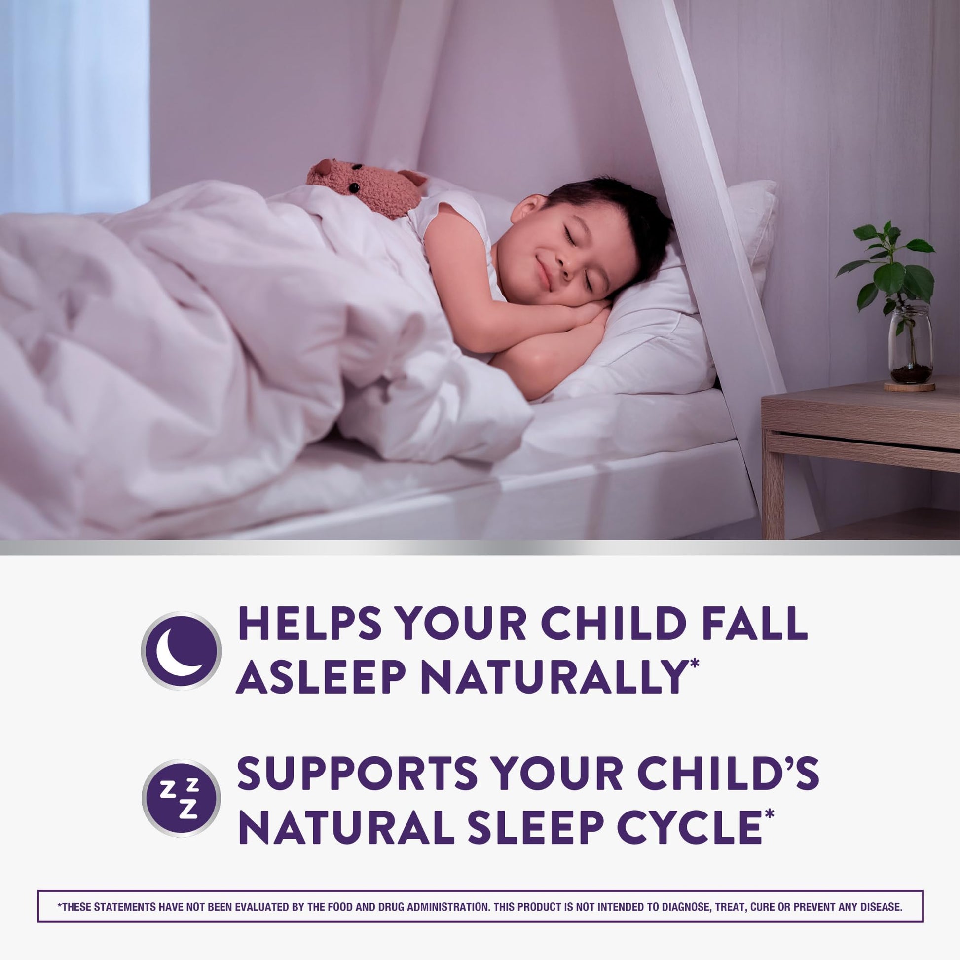 Authentic imported USA ZzzQuil kids melatonin gummies nutritional facts label