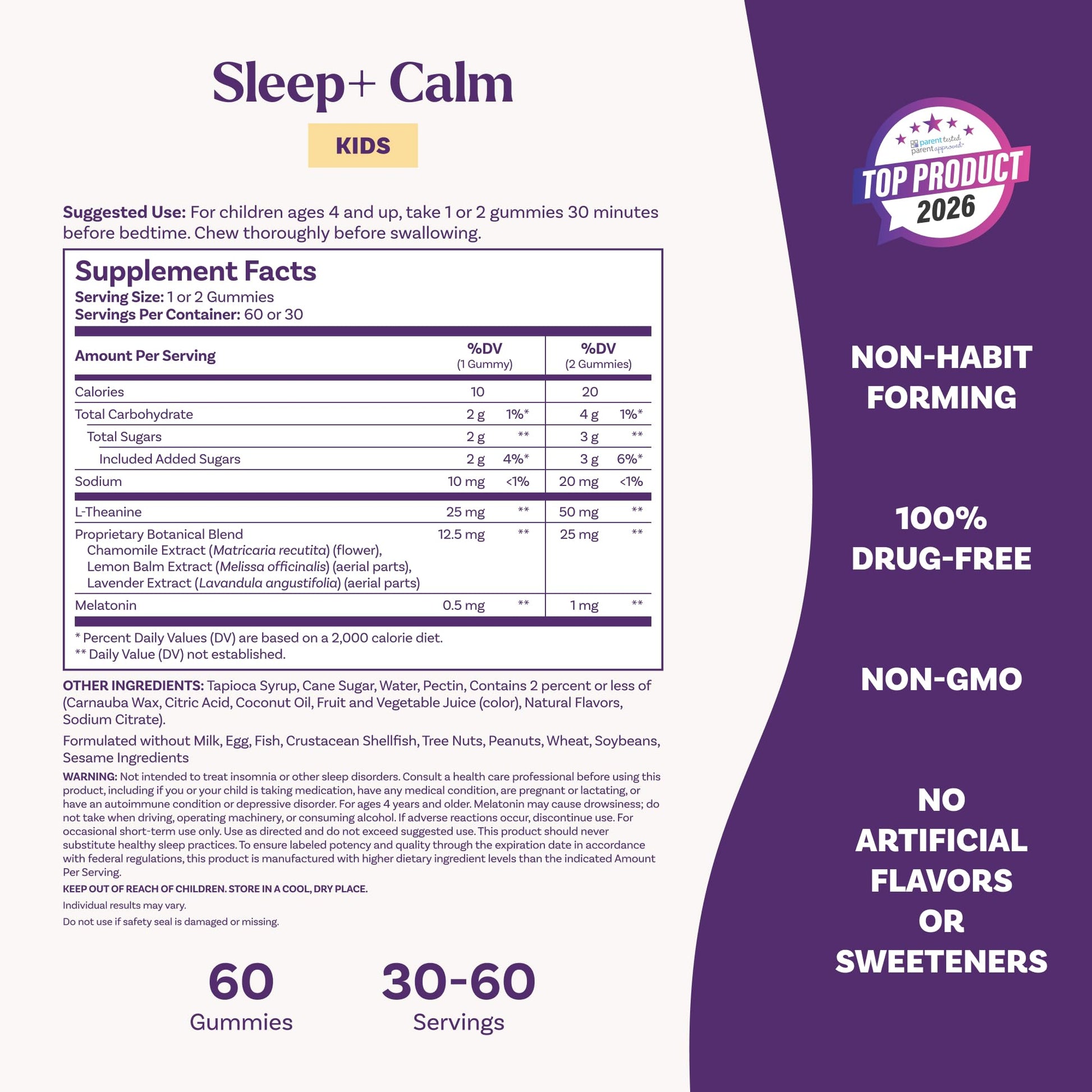 Natrol Kids sleep aid with chamomile lavender and lemon balm
