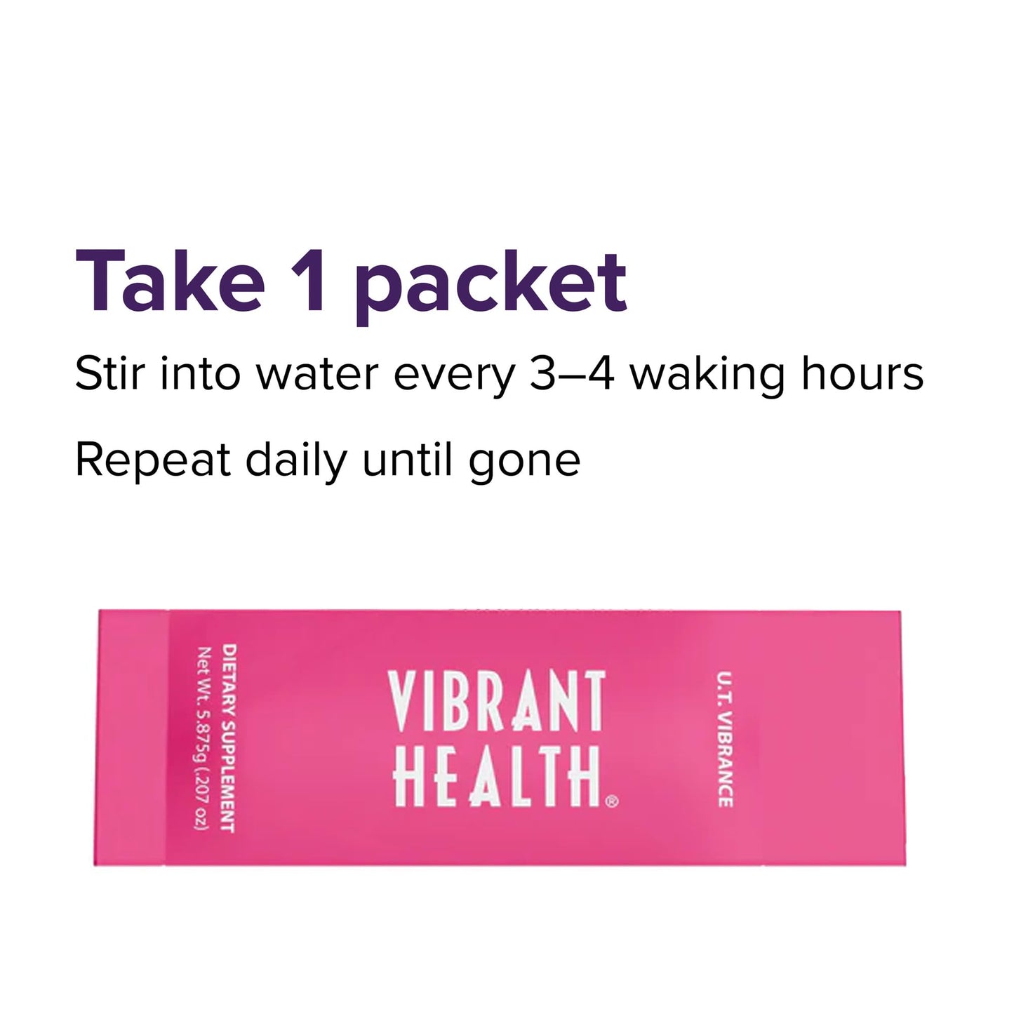 Vibrant Health UT Vibrance travel friendly packaging for fast urinary relief