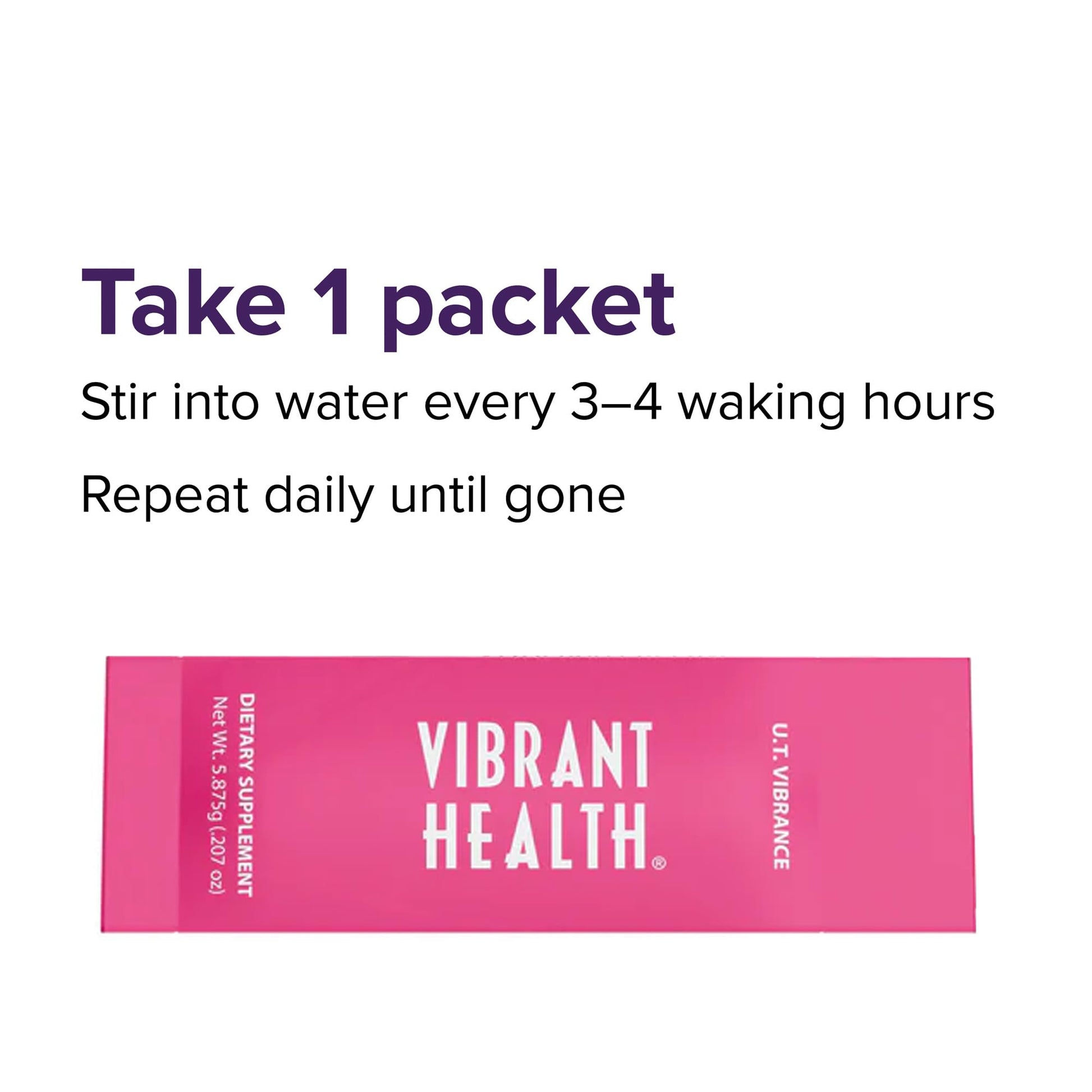 Vibrant Health UT Vibrance travel friendly packaging for fast urinary relief