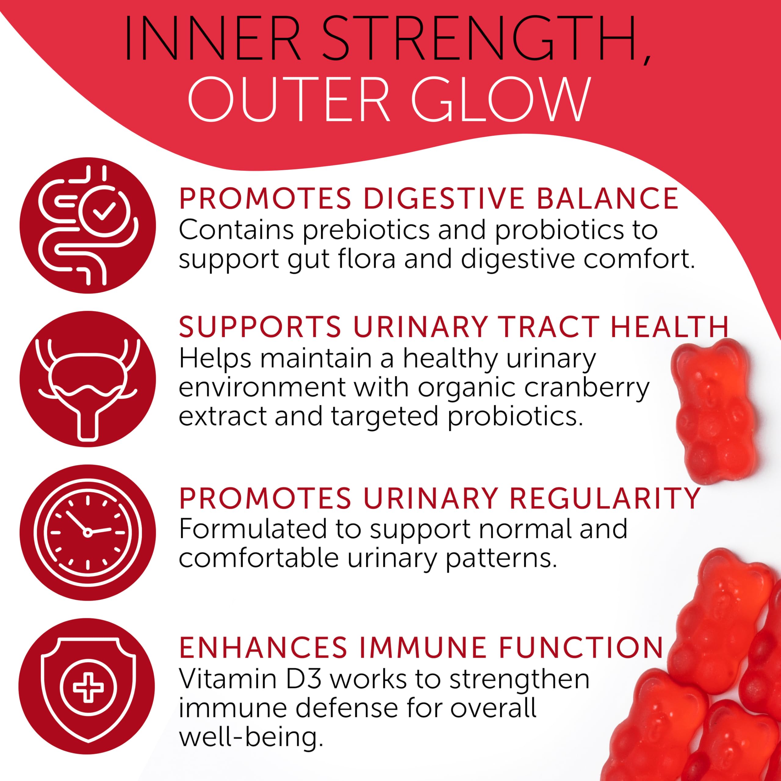 Terramed Just Think Comfort Cranberry Gummies container showing 60 gummies supply details