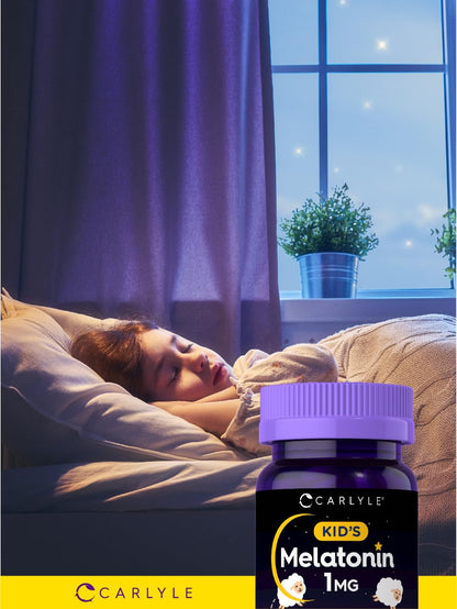 Authentic USA imported kids melatonin packaging showing full product descriptions and warnings