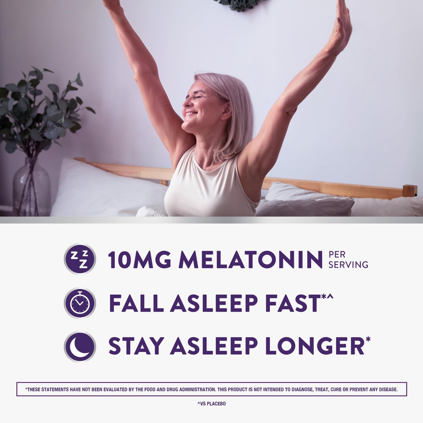 ZzzQuil drug free non habit forming melatonin gummies side label view