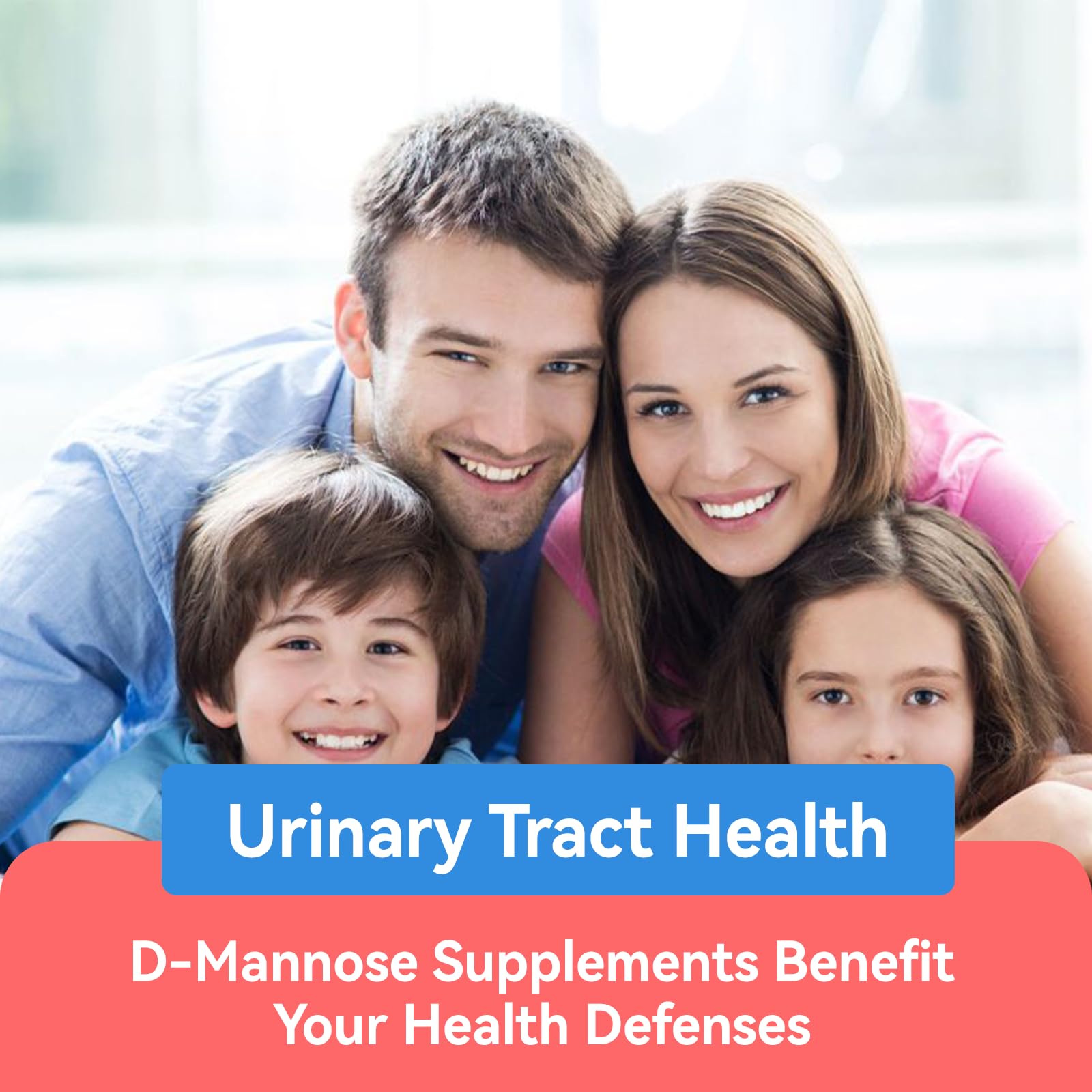 Nature's Nutrition non-GMO D-Mannose and Vitamin C capsules for immune protection