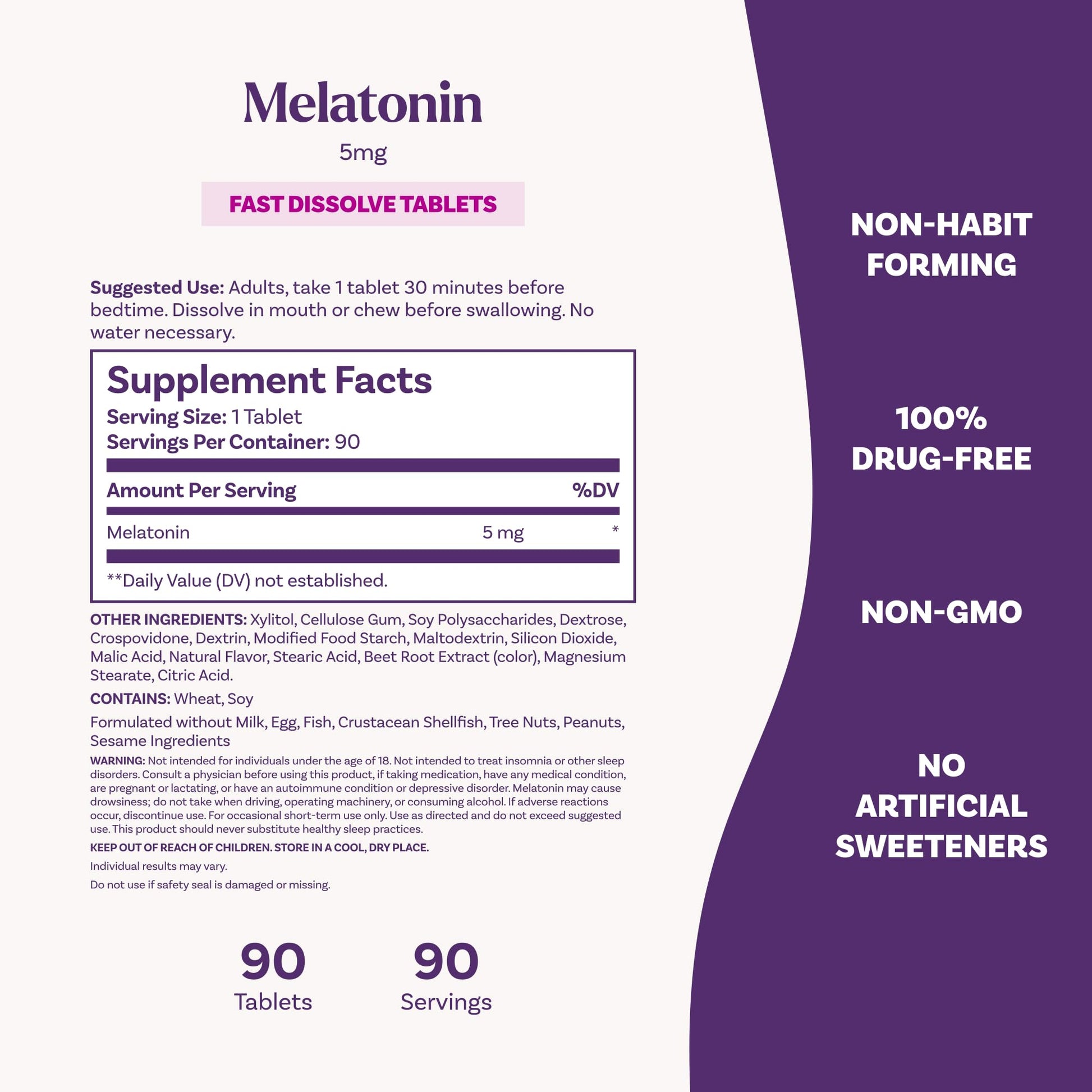 Authentic USA imported personal care sleep support product supplement facts