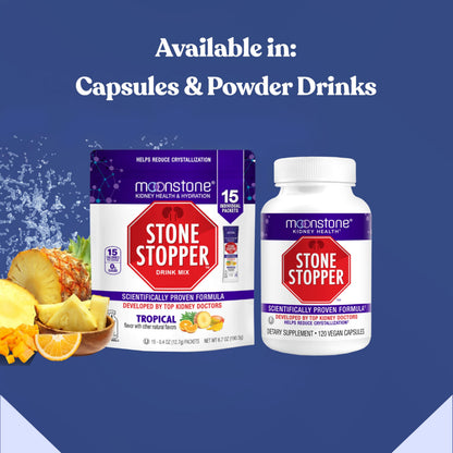 Close up view of Moonstone Kidney Health capsules lifestyle packaging for daily urinary health management